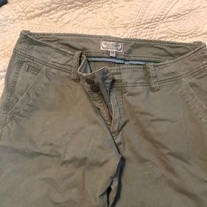American Eagle 12 Long Greenish-taupe khakis